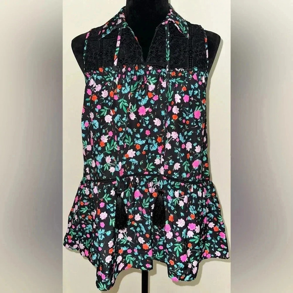Kate Spade New York Women's Greenhouse Lace Yoke Top Size M - Picture 2 of 7